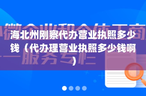 海北州刚察代办营业执照多少钱（代办理营业执照多少钱啊）