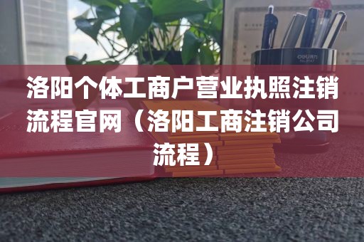 洛阳个体工商户营业执照注销流程官网（洛阳工商注销公司流程）