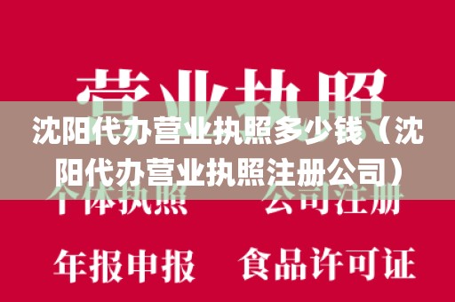 沈阳代办营业执照多少钱（沈阳代办营业执照注册公司）