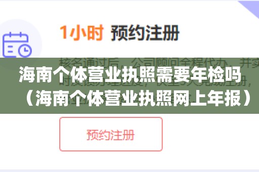 海南个体营业执照需要年检吗（海南个体营业执照网上年报）