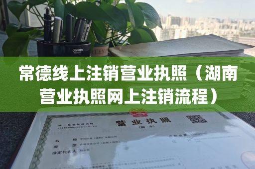 常德线上注销营业执照(湖南营业执照网上注销流程)