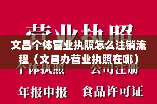 文昌个体营业执照怎么注销流程（文昌办营业执照在哪）