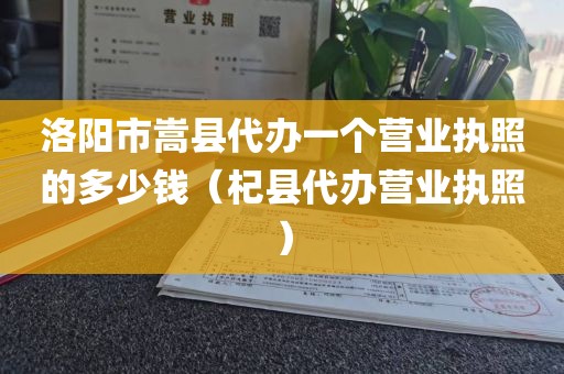 洛阳市嵩县代办一个营业执照的多少钱（杞县代办营业执照）