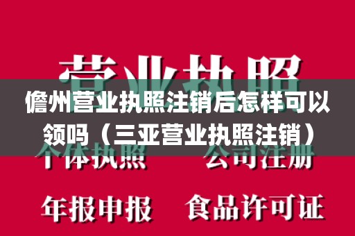 儋州营业执照注销后怎样可以领吗(三亚营业执照注销)