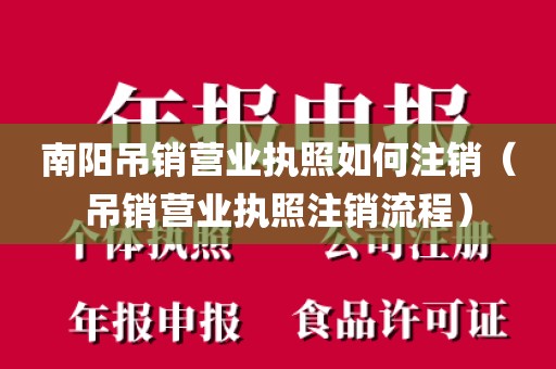南阳吊销营业执照如何注销（吊销营业执照注销流程）