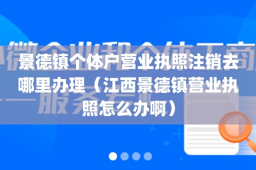 景德镇个体户营业执照注销去哪里办理(江西景德镇营业执照怎么办啊)