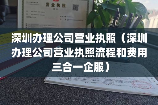 深圳办理公司营业执照（深圳办理公司营业执照流程和费用 三合一企服）