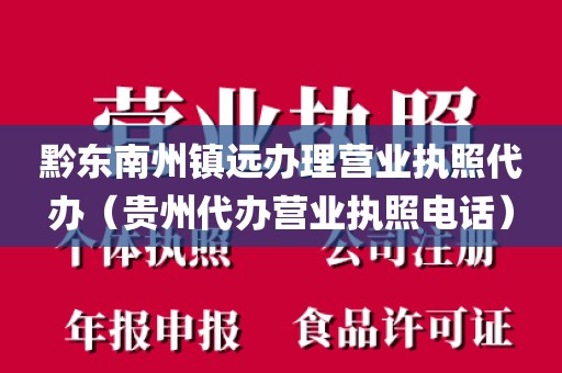 黔东南州镇远办理营业执照代办（贵州代办营业执照电话）