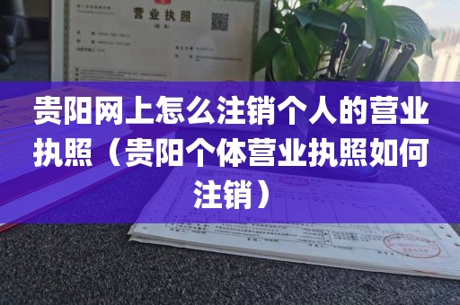 贵阳网上怎么注销个人的营业执照（贵阳个体营业执照如何注销）