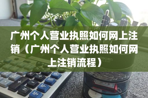 广州个人营业执照如何网上注销(广州个人营业执照如何网上注销流程)