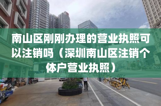 南山区刚刚办理的营业执照可以注销吗（深圳南山区注销个体户营业执照）
