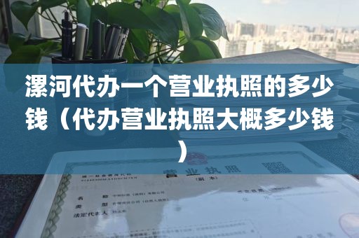 漯河代办一个营业执照的多少钱(代办营业执照大概多少钱)