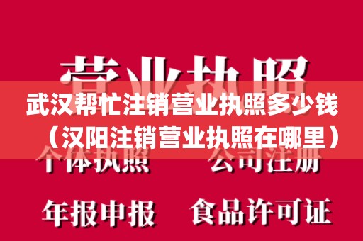 武汉帮忙注销营业执照多少钱（汉阳注销营业执照在哪里）