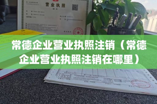 常德企业营业执照注销（常德企业营业执照注销在哪里）