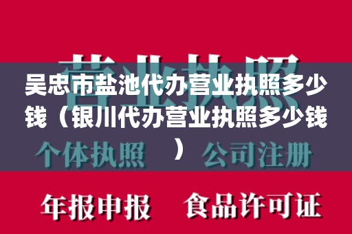 吴忠市盐池代办营业执照多少钱（银川代办营业执照多少钱）