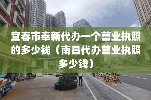 宜春市奉新代办一个营业执照的多少钱（南昌代办营业执照多少钱）