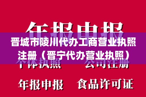 晋城市陵川代办工商营业执照注册（晋宁代办营业执照）