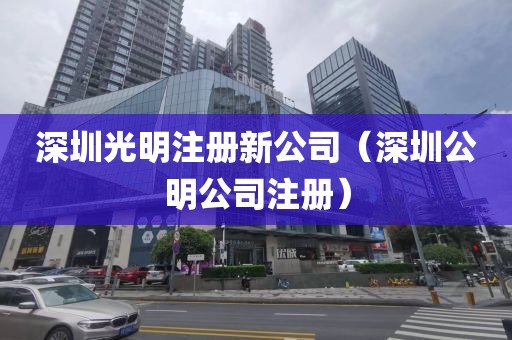 深圳光明注册新公司(深圳公明公司注册)