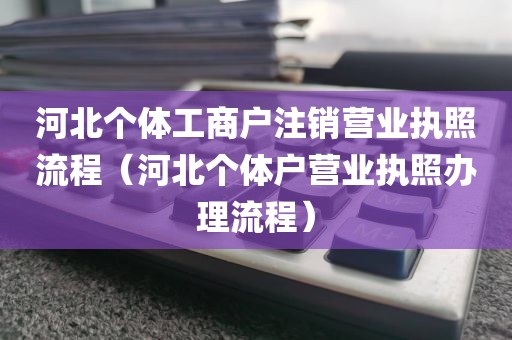 河北个体工商户注销营业执照流程（河北个体户营业执照办理流程）