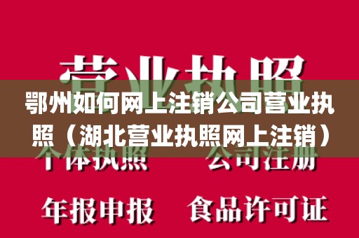 鄂州如何网上注销公司营业执照（湖北营业执照网上注销）