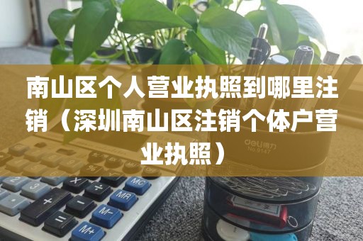 南山区个人营业执照到哪里注销（深圳南山区注销个体户营业执照）