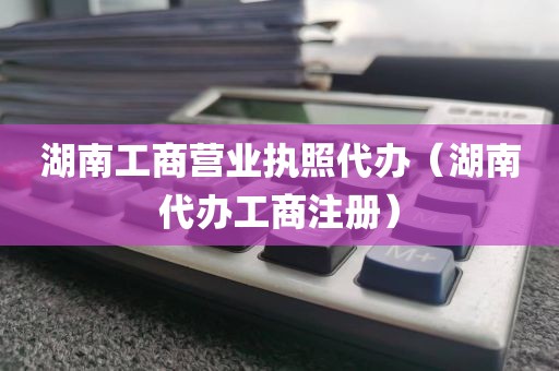 湖南工商营业执照代办（湖南代办工商注册）