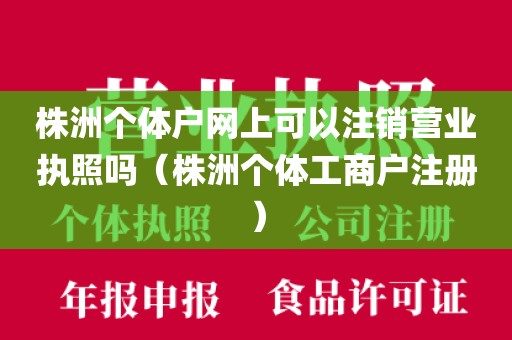 株洲个体户网上可以注销营业执照吗（株洲个体工商户注册）