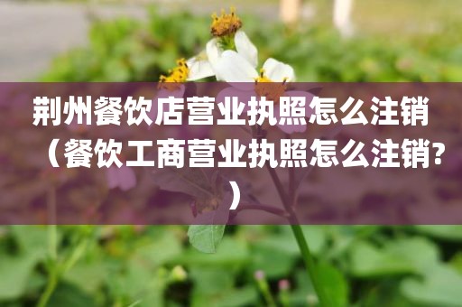 荆州餐饮店营业执照怎么注销（餐饮工商营业执照怎么注销?）