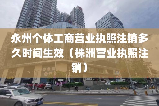 永州个体工商营业执照注销多久时间生效（株洲营业执照注销）
