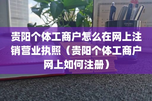 贵阳个体工商户怎么在网上注销营业执照（贵阳个体工商户网上如何注册）