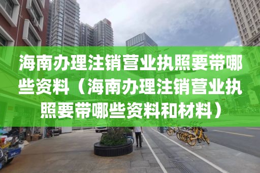 海南办理注销营业执照要带哪些资料（海南办理注销营业执照要带哪些资料和材料）