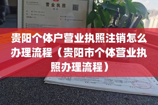 贵阳个体户营业执照注销怎么办理流程(贵阳市个体营业执照办理流程)