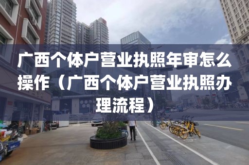 广西个体户营业执照年审怎么操作（广西个体户营业执照办理流程）