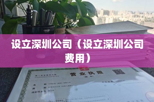 设立深圳公司(设立深圳公司费用)