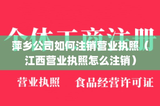 萍乡公司如何注销营业执照（江西营业执照怎么注销）