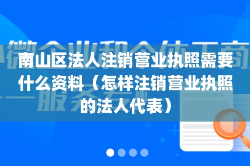 南山区法人注销营业执照需要什么资料（怎样注销营业执照的法人代表）