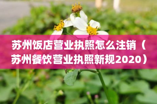 苏州饭店营业执照怎么注销（苏州餐饮营业执照新规2020）