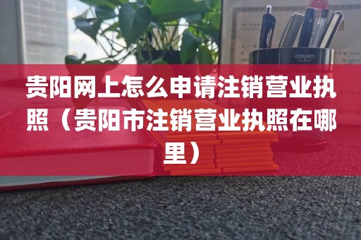 贵阳网上怎么申请注销营业执照（贵阳市注销营业执照在哪里）