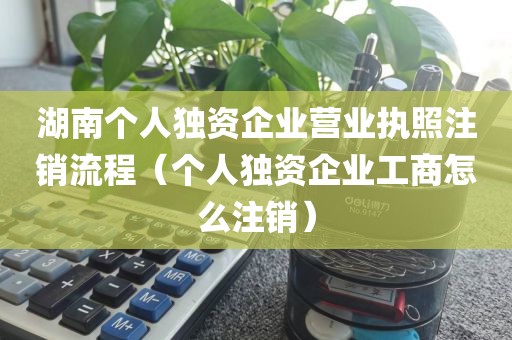 湖南个人独资企业营业执照注销流程（个人独资企业工商怎么注销）