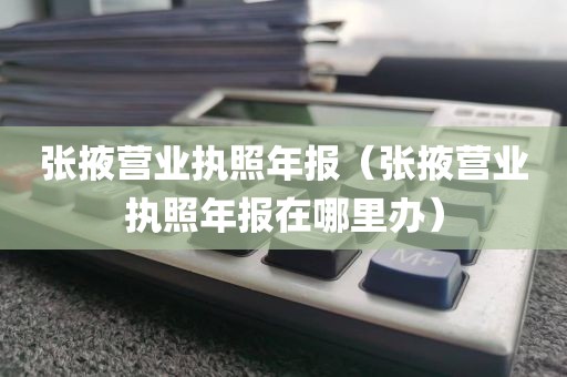 张掖营业执照年报（张掖营业执照年报在哪里办）