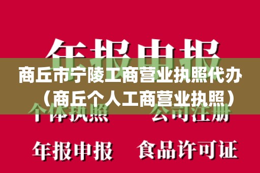 商丘市宁陵工商营业执照代办（商丘个人工商营业执照）