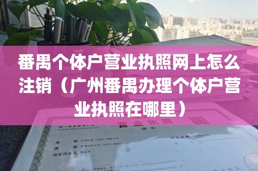 番禺个体户营业执照网上怎么注销（广州番禺办理个体户营业执照在哪里）