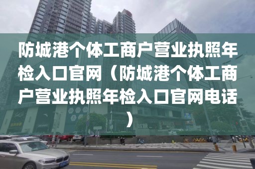 防城港个体工商户营业执照年检入口官网（防城港个体工商户营业执照年检入口官网电话）