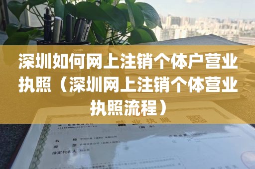 深圳如何网上注销个体户营业执照（深圳网上注销个体营业执照流程）