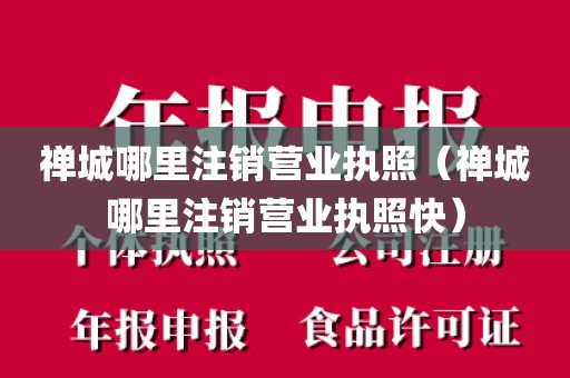 禅城哪里注销营业执照（禅城哪里注销营业执照快）