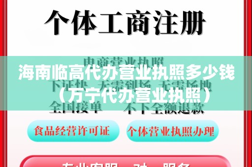 海南临高代办营业执照多少钱（万宁代办营业执照）