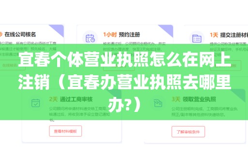 宜春个体营业执照怎么在网上注销（宜春办营业执照去哪里办?）