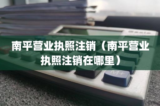 南平营业执照注销（南平营业执照注销在哪里）
