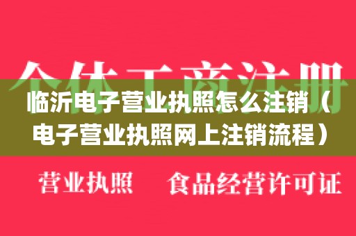 临沂电子营业执照怎么注销（电子营业执照网上注销流程）