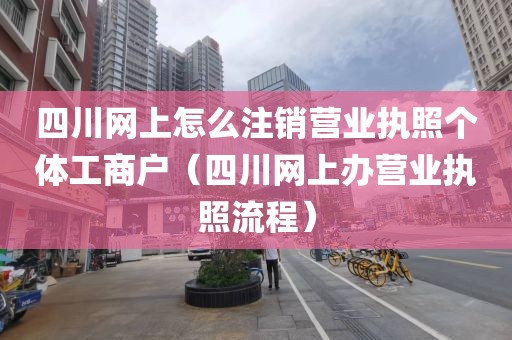 四川网上怎么注销营业执照个体工商户(四川网上办营业执照流程)